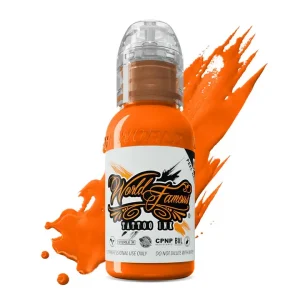 1 Ounce World Famous Everest Orange Tattoo Ink