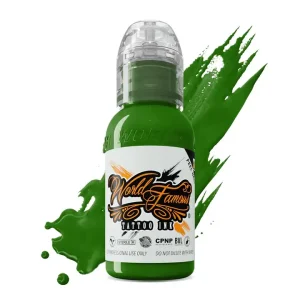 1 Ounce World Famous Everglades Green Tattoo Ink