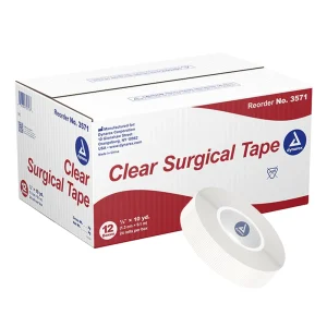 Dynarex Half Inch Clear Surgical Tape Rolls