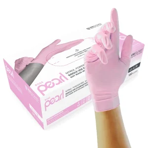 Rose Pearl Pink Nitrile Glove Box