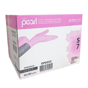 Rose Pearl Pink Nitrile Glove Case