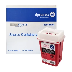 Dynarex Sharps Container 1 Quart Case