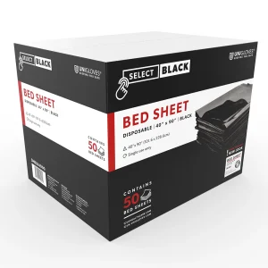 Select Black 40 inch x 90 inch Drape Sheets Case